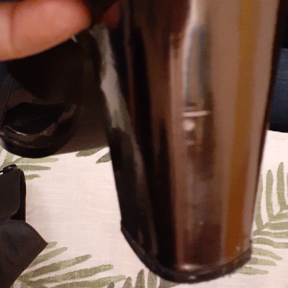 Size 9 black with pewter chunky heels shoes - Picture 9 of 9